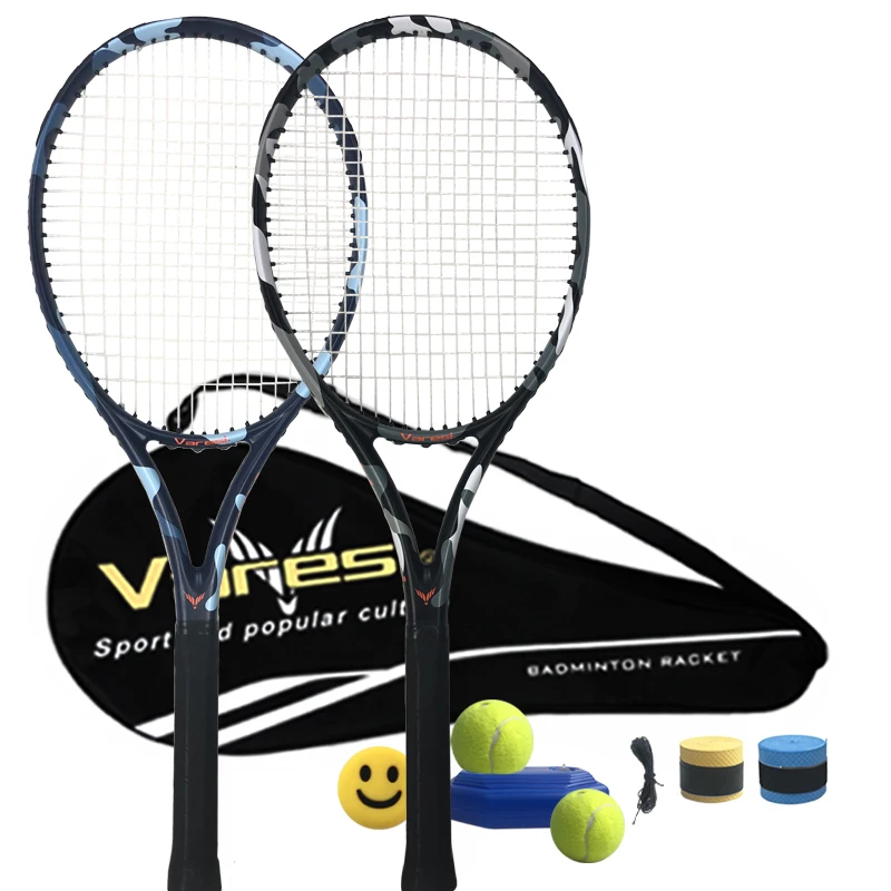  100% Full Carbon Fiber Super Light Weight Good Control Grip Include Handle Overgrips Tennis Balls Rackets