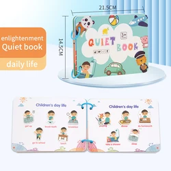 Wholesale hot trending 2022 montessori baby my quiet book for toddlers 2-4 wooden felt quiet busy book best educational sensory