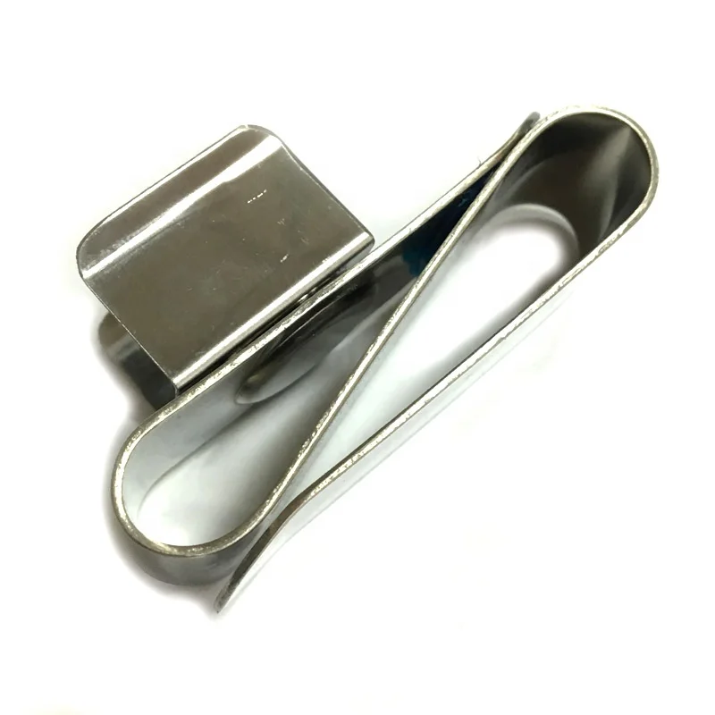 xmlivet New Silver Stainless Steel High Magnetic S-shape chalk holders Billiards Pool Carom Snooker chalk cages wholesale