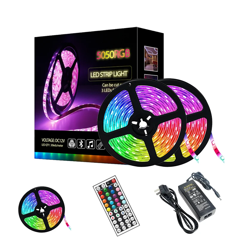 Waterproof 44 Keys IR Remote Controller 5M RGB SMD 5050 Flexible Light Kit RGB LED Strip