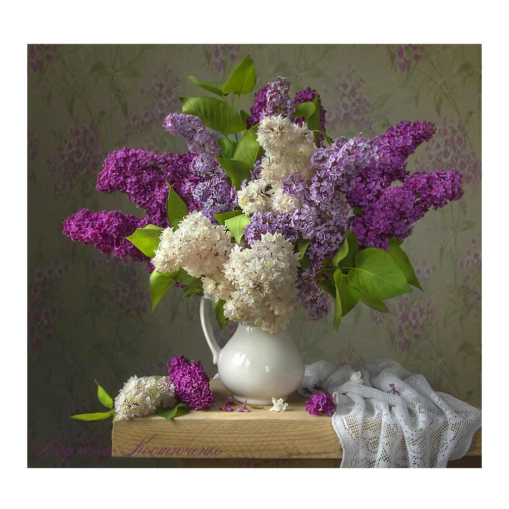 Flowers Paintings Wall Art Canvas Painting 5d Full Square Diamond Painting Kits