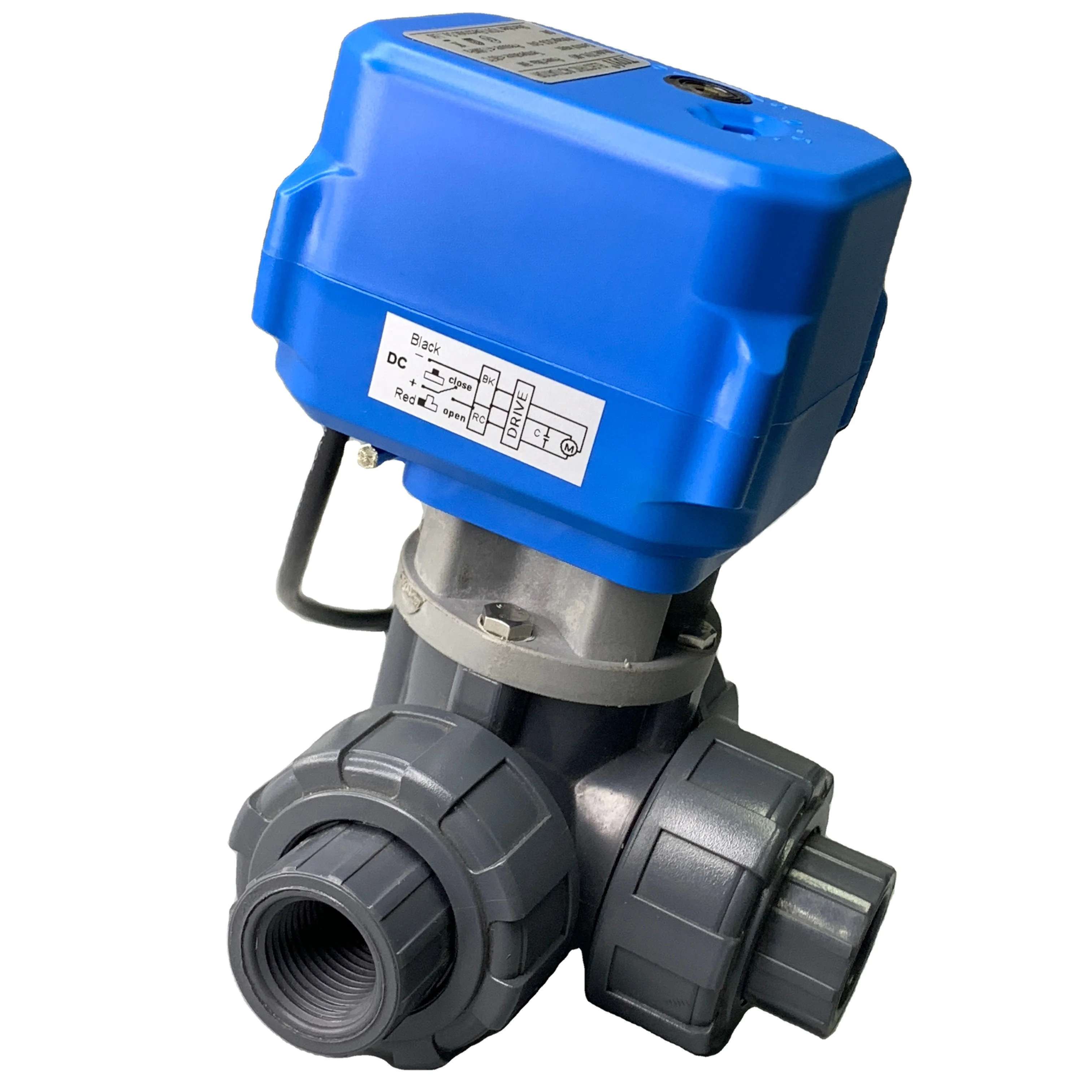 Electric UPVC Plastic Socket Ball Valve Acid Alkali Active Chemical Water Treatment General Application OEM Customizable
