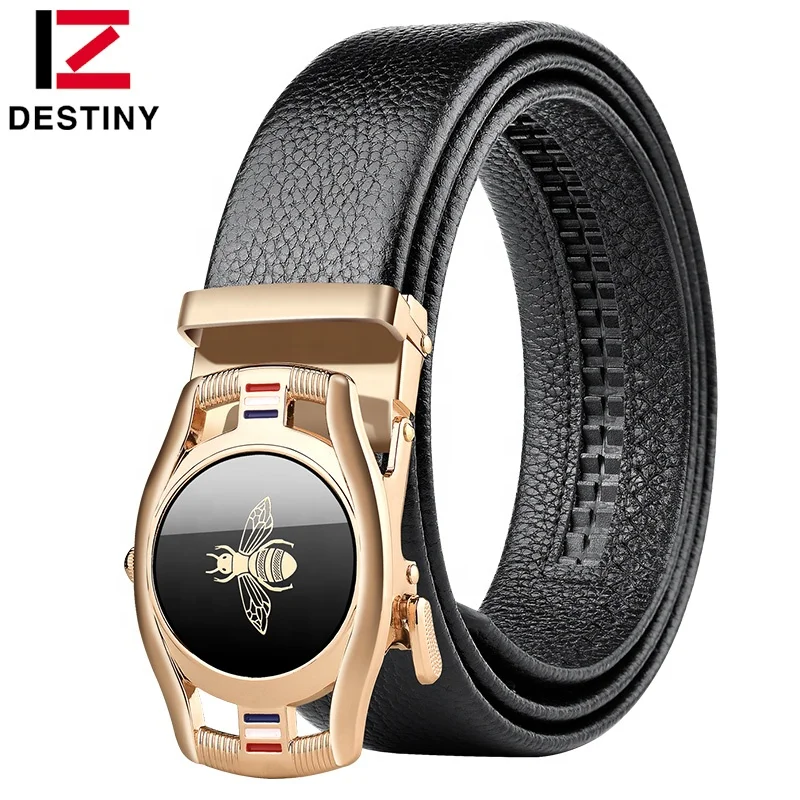 Newest Black Automatic buckle Strap Fashion Bee Luxury Famous Designer Men Genuine Leather Belt