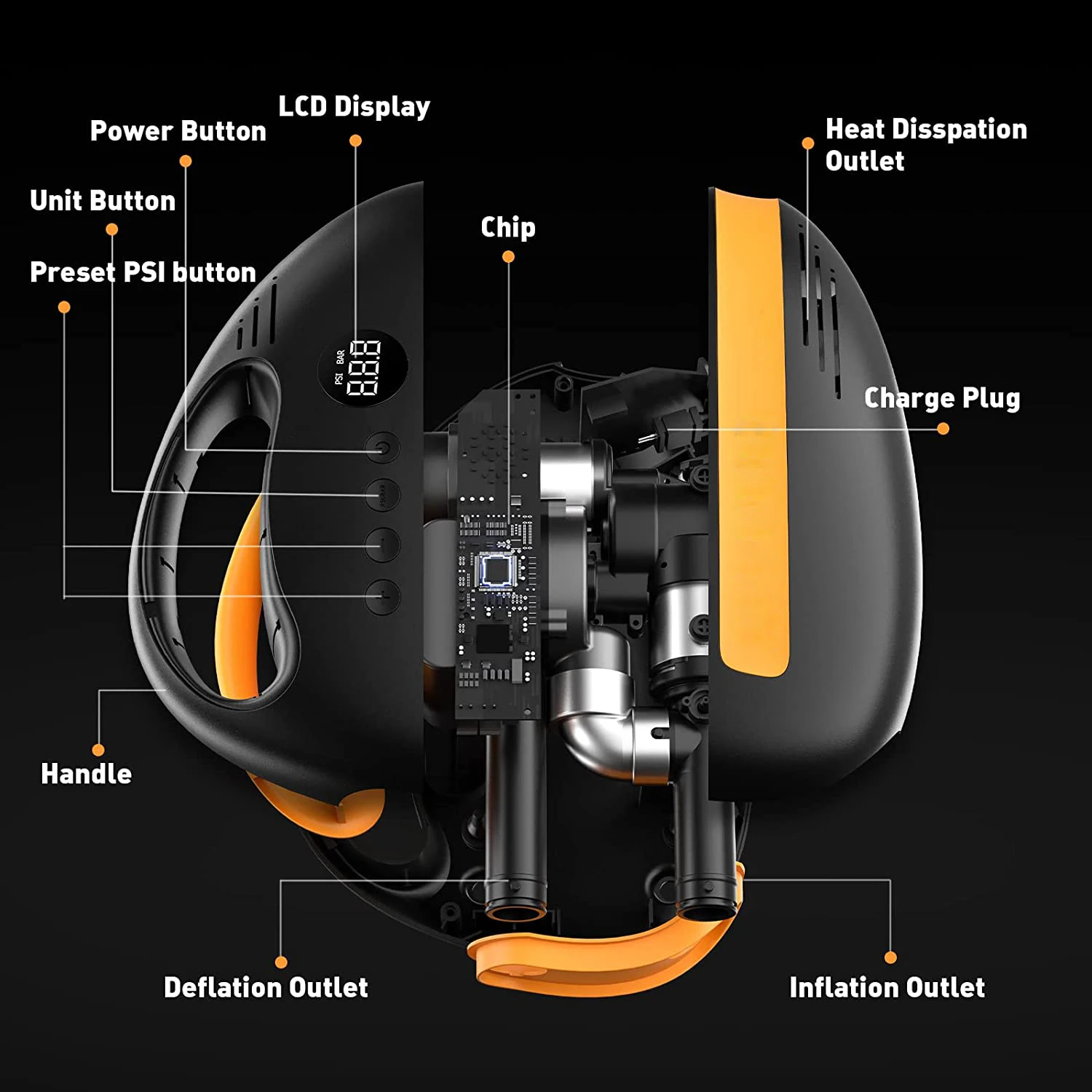 Аккумуляторная модель 20psi электрический насос для надувания и