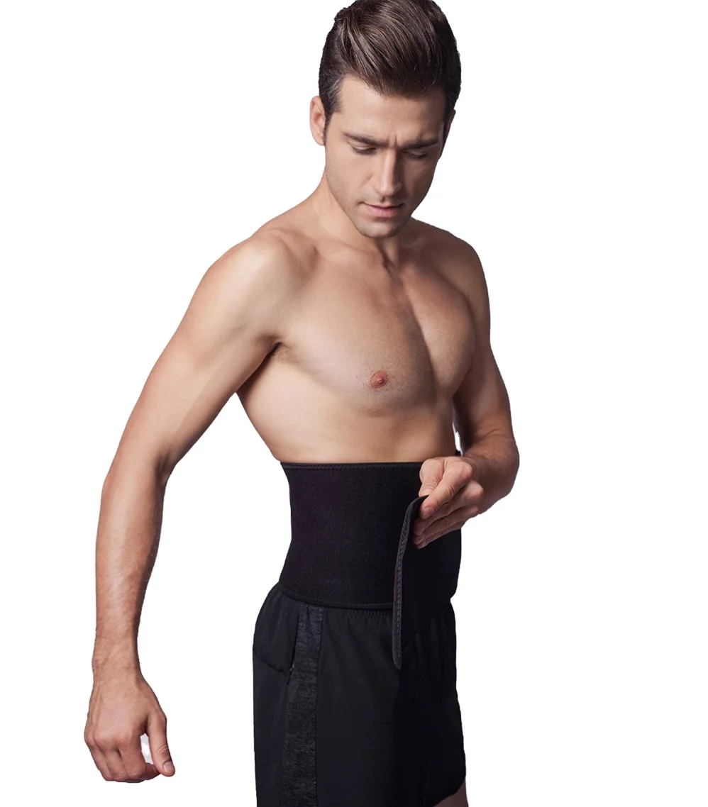 Fitness Sweat Men Waist Trainer Trimmer Waist Sweat Belt Band Belly Stomach Wrap