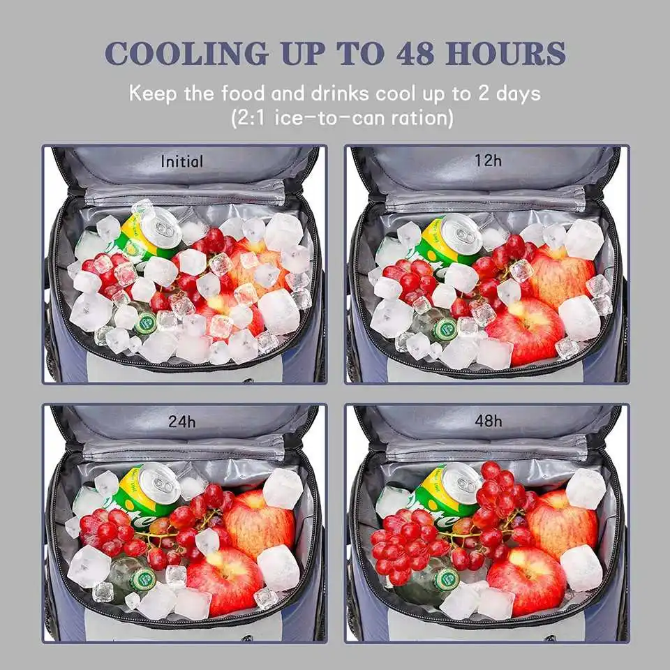 Leakproof Soft Sided Cooler Backpack Insulated Waterproof Cooler Bag Large Capacity Backpack 24 Cans Portable Soft Cooler Bags