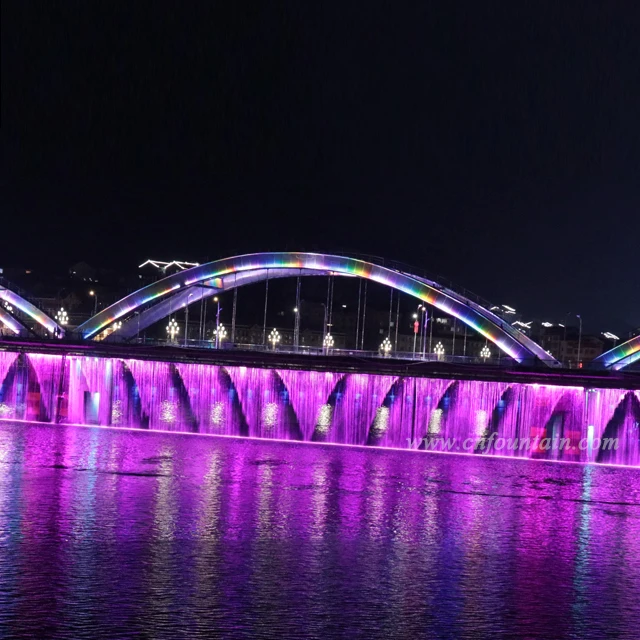 
Fountain Supplier Outdoor Digital Water Curtain Rainbow Bridge Waterfall Fountains In China Jianhe 