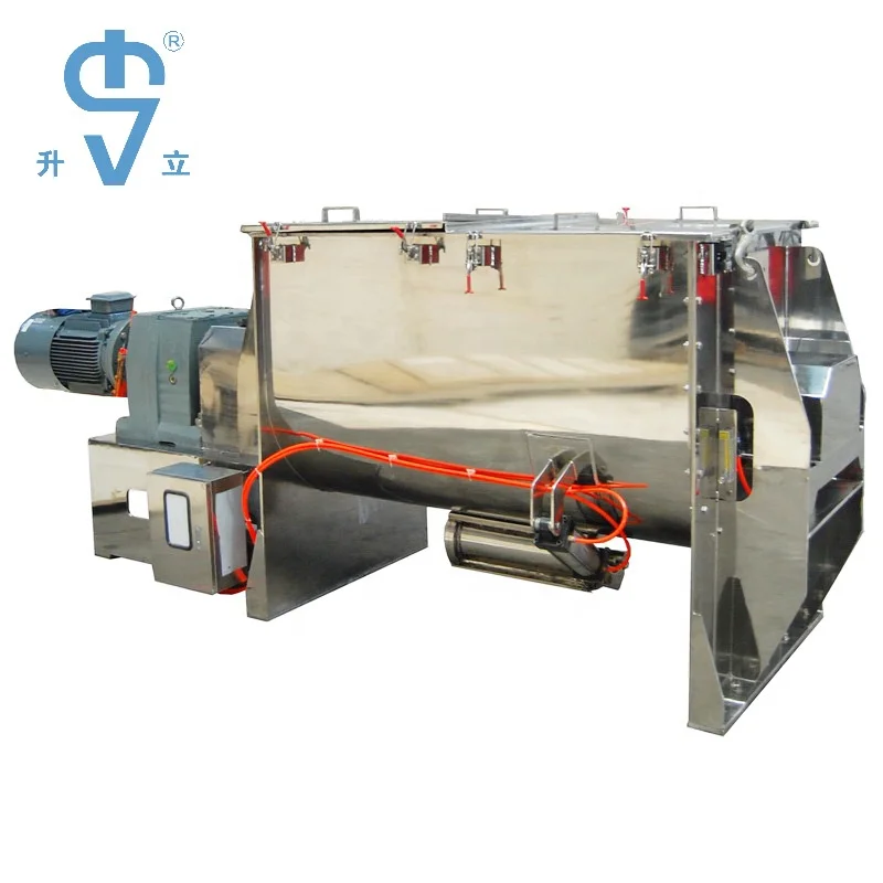 plastic powder flour mixer machines spiral mixer with liquid spraying and heating