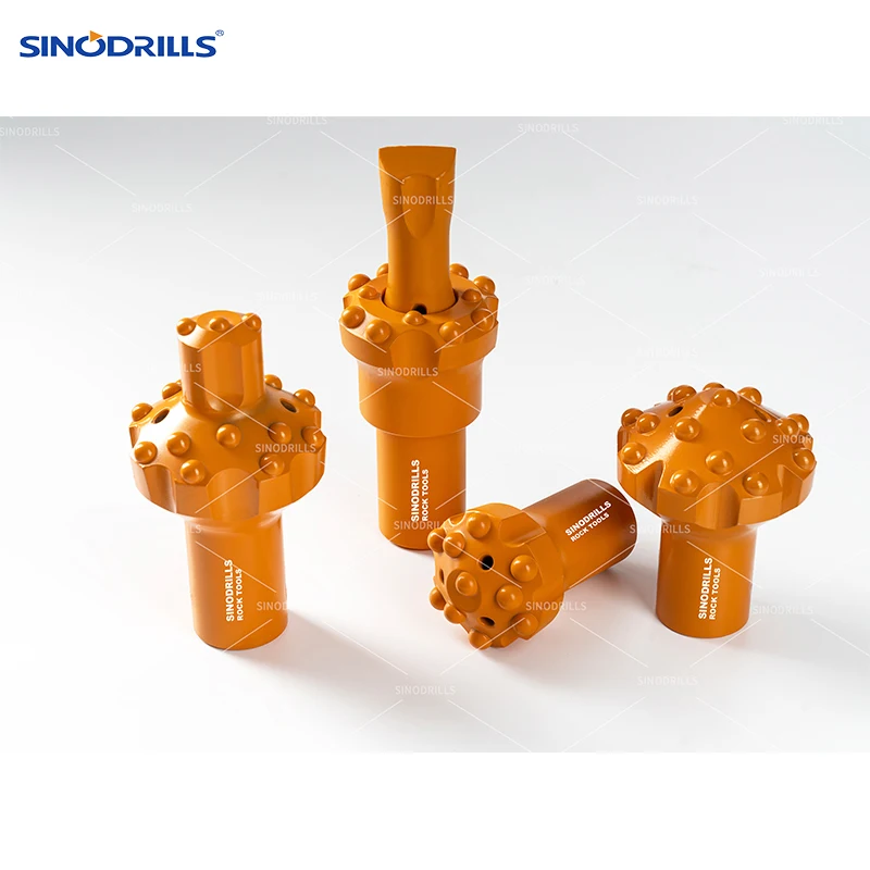 SINODRILLS Rock Drilling Carbide Tapered Button Bit 7/11/12 Degree Small Hole Tapered Bit 36mm