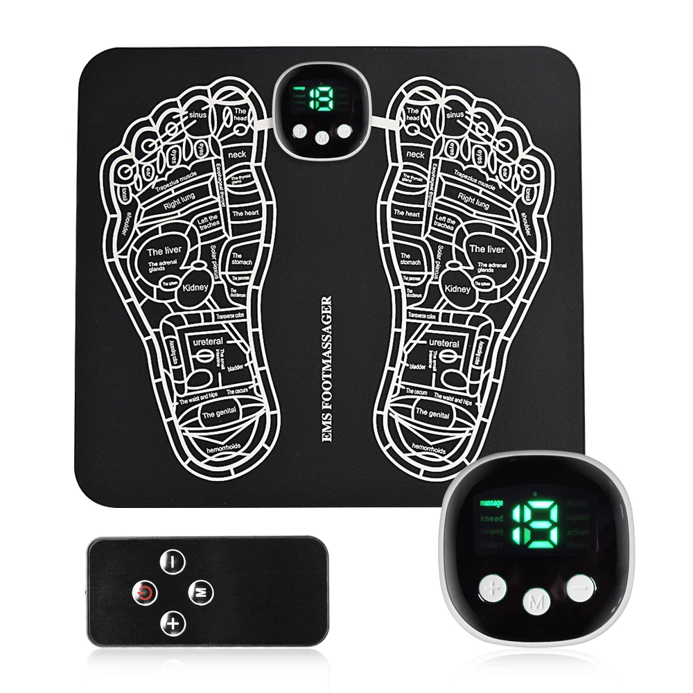 Foot Massager EMS Rechargeable Massage Mat Foot Relaxation Pads