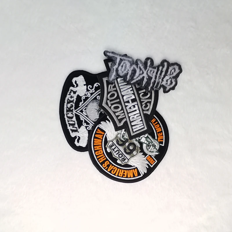 Hot sale baseball football embroidery iron on round sports team patches for jersey hat small flag custom embroidery patches