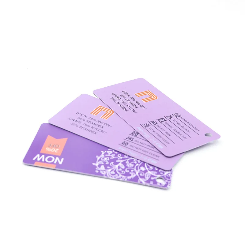 Blank Paper NFC Tag Wholesale Custom Printing Brand Logo on RFID UHF Hang Tag NFC Tags For Clothing
