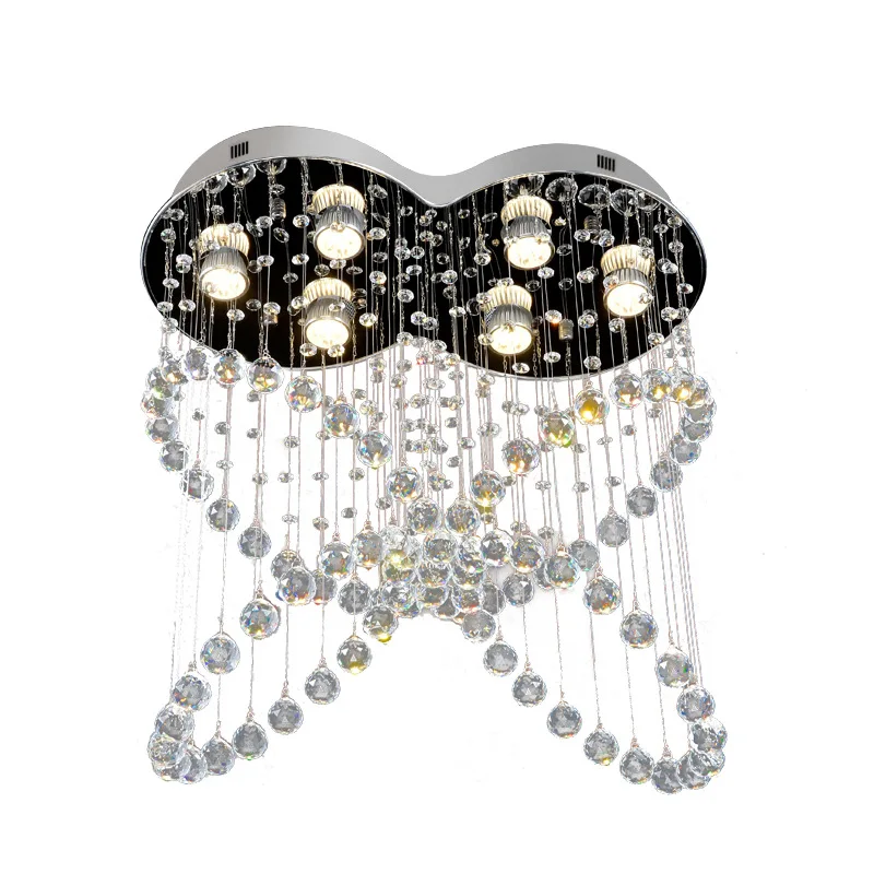 Wholesale modern room round ceiling lamp with crystal ceiling lights