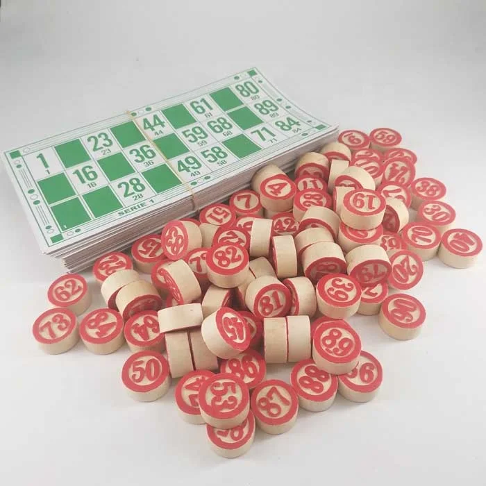 Wood Russian Lotto Game Bingo Cards Set 90pcs