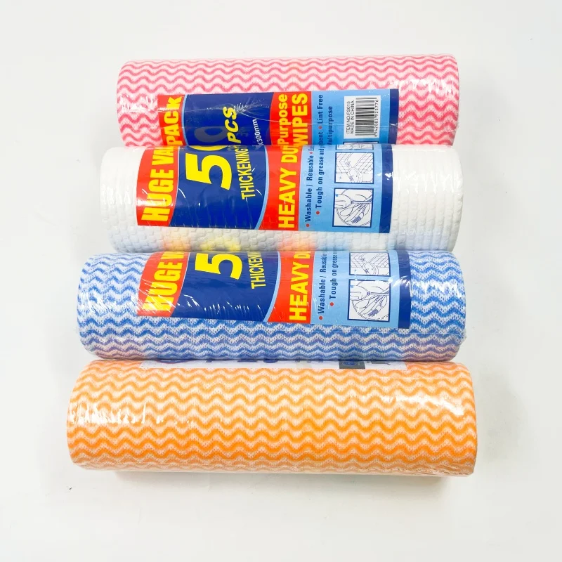 Household Nonwoven Cleaning Cloth Disposable Cleaning Cloth Nonwoven fabric Kitchen Paper Towels Roll absorbent cloths