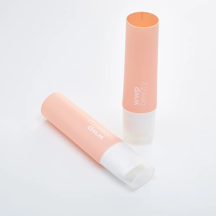 silica gel applicator brush PE tube for facial treatment/face mask with clear cap