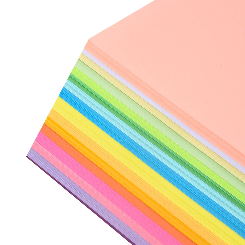 Craft Fluorescent Color Paper Sheet Cardboard Construction Paper 80 Gsm for School Kids Confetti A4 Paper Black