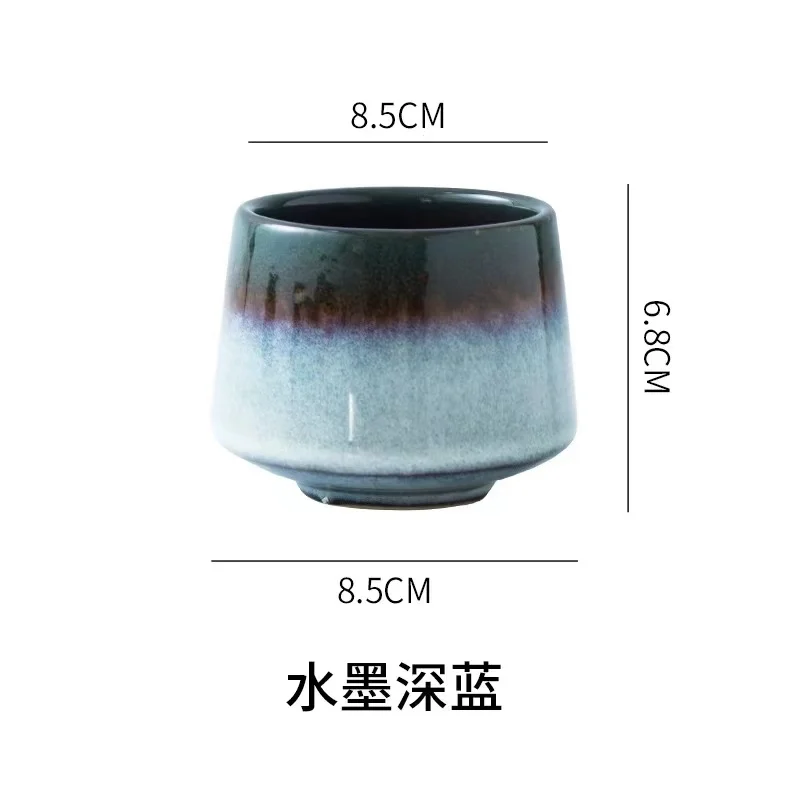 Custom Gift Japanese Retro Ceramic Home Water Cup Espresso Cup Coarse Pottery Kung Fu Tea Cup Tea Ware