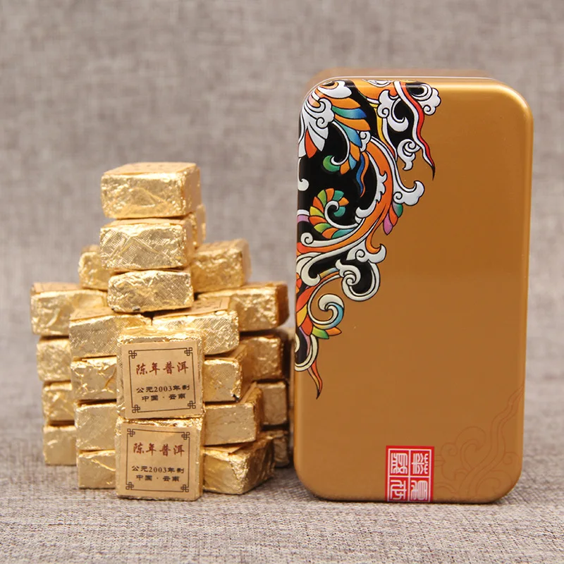 
Wholesale Chinese famous Yunnan mini Puer tea brick, fermented Pu Er tea produce 2012 year 250 gram per box 
