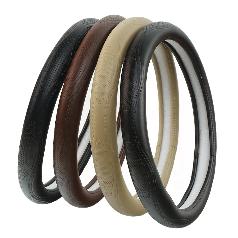 Factory Wholesale Fashion Hot Sell Car accessories Universal luxury steering wheel cover leather