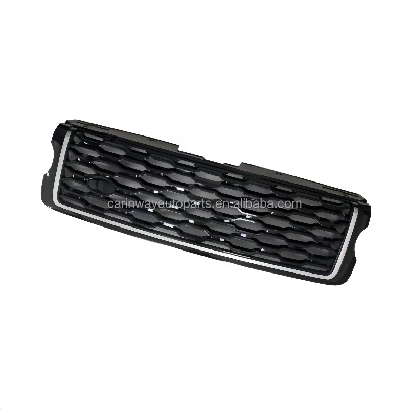 Defender Accessories Silver Stripe Front Grille Radiator Grill Auto Spare Body Parts For Land Rover Range Rover 2013-2017