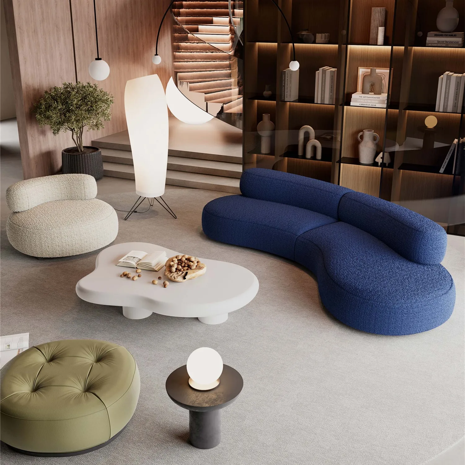 Velvet Section High Quality Living Room Compressed Sofa Fabric Italian Design Furniture Italianate Style Compression Sofa Set