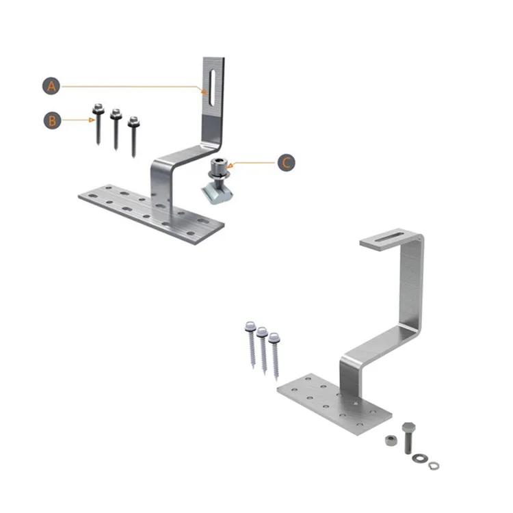 HF Factory Prices Universal Design Solar Panel Tile Roof Hooks Mounting Bracket