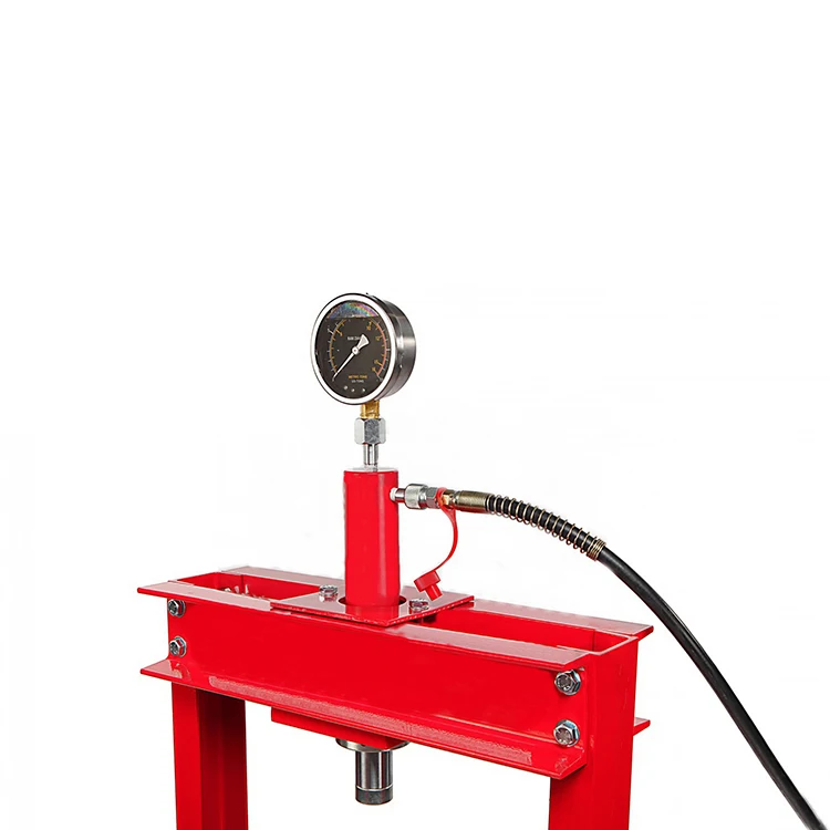12T 12Ton 12Tonne CE Hydraulic Floor Manual Shop Press With Gauge, Press Pin Set & Grid Guard