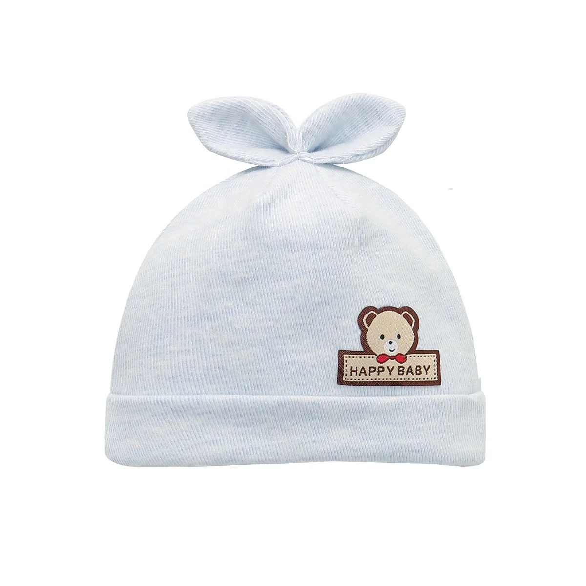 Spring And Winter Fashion Double Bow Baby Caps Warm Baby Beanie Hat For Newborn 0-6 Months