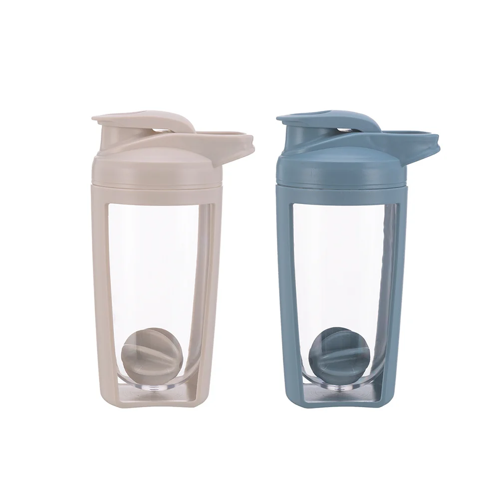 Customizable fitness sports protein powder shaker cup portable plastic stirring ball milkshake shaker cup