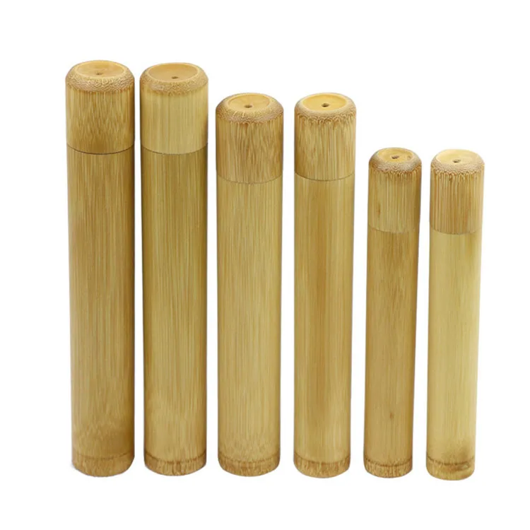 100% Eco friendly Natural Sustainable reusable travelling bamboo toothbrush store box toothbrush holder toothbrush put case (1600294892107)