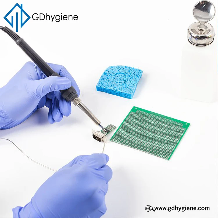 China Manufacture Disposable Blue Nitrile Glove Clinics Pure High Quality Powder Free 4g Nitrile Gloves