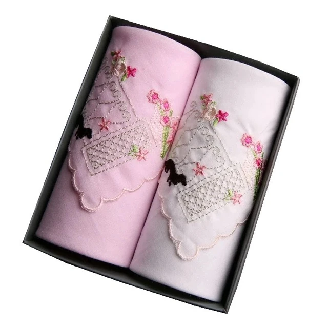 double pocket square denim American red cotton blue handkerchief pocket squares for mens suits