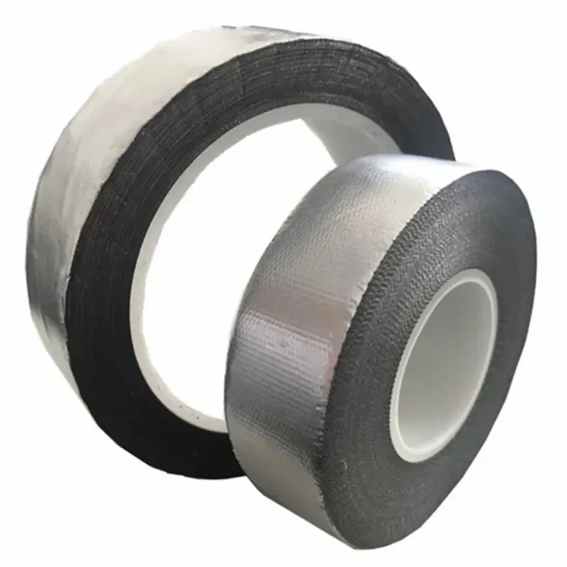 Reinforced aluminum foil tape High temperature Adhesive Self-Adhesive Fireproof resistant Aluminum Foil duct Tape
