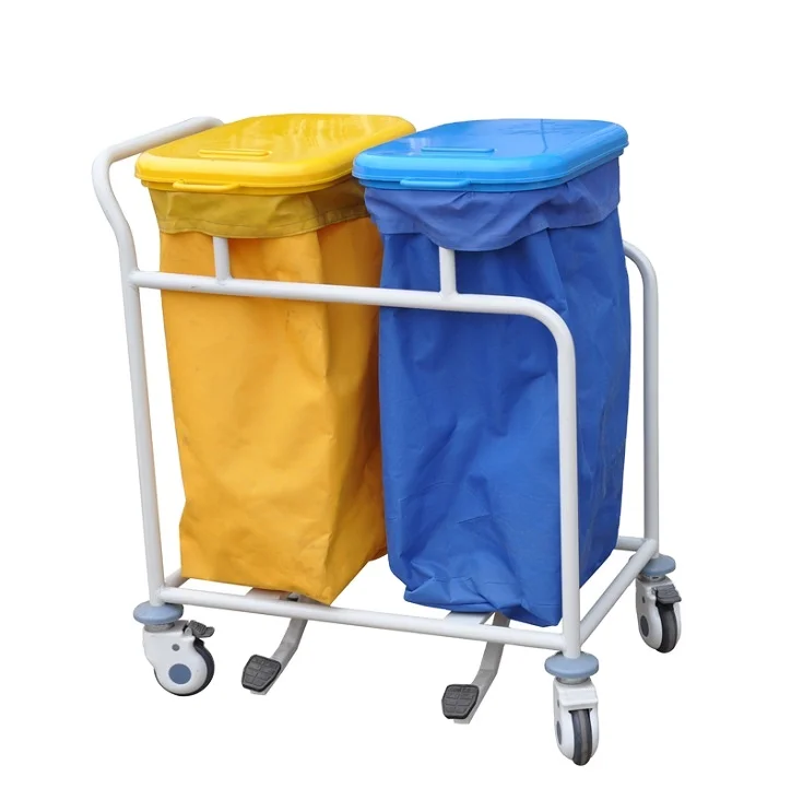 Медицинская мебель для больницы, недорогая грязная сплошная льняная Портативная Сумка-тележка для белья, льняная тележка