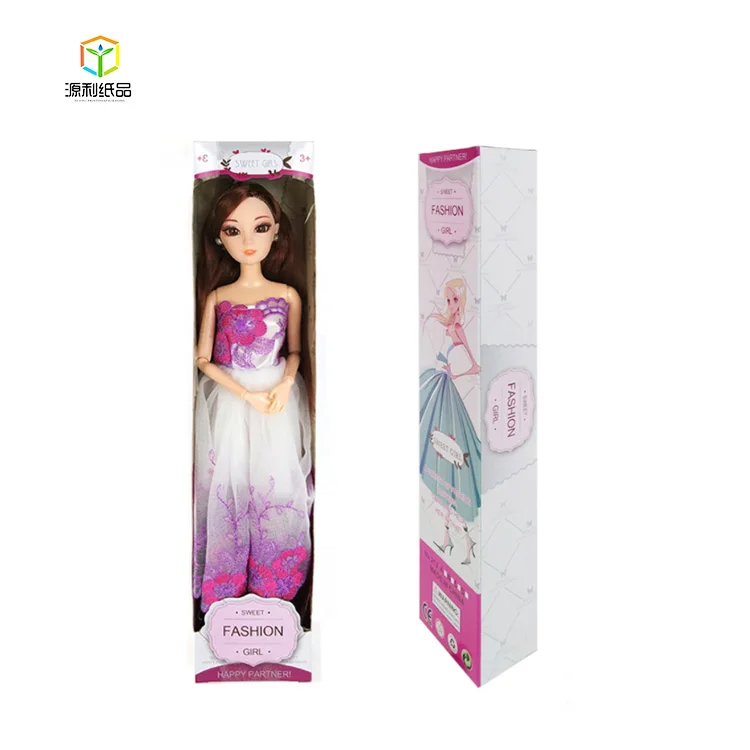 
Wholesale Children Full Color Barbie Doll Display Cardboard Colored Paper Kraft Products Toys Corrugated Display Box 