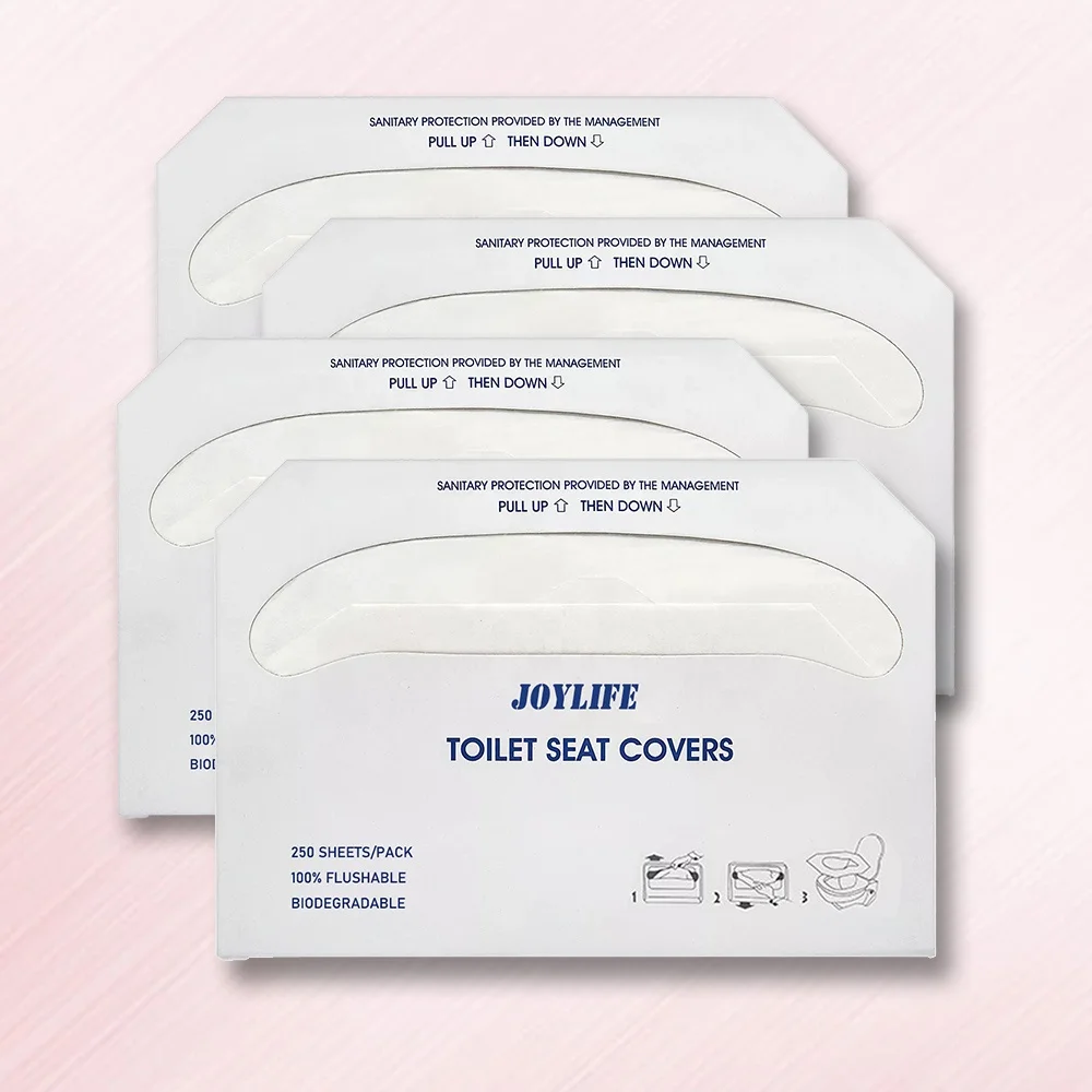250Pcs Per Package Disposable Flushable Toilet Seat Cover Paper For Travel Portable Folding Paper Covers