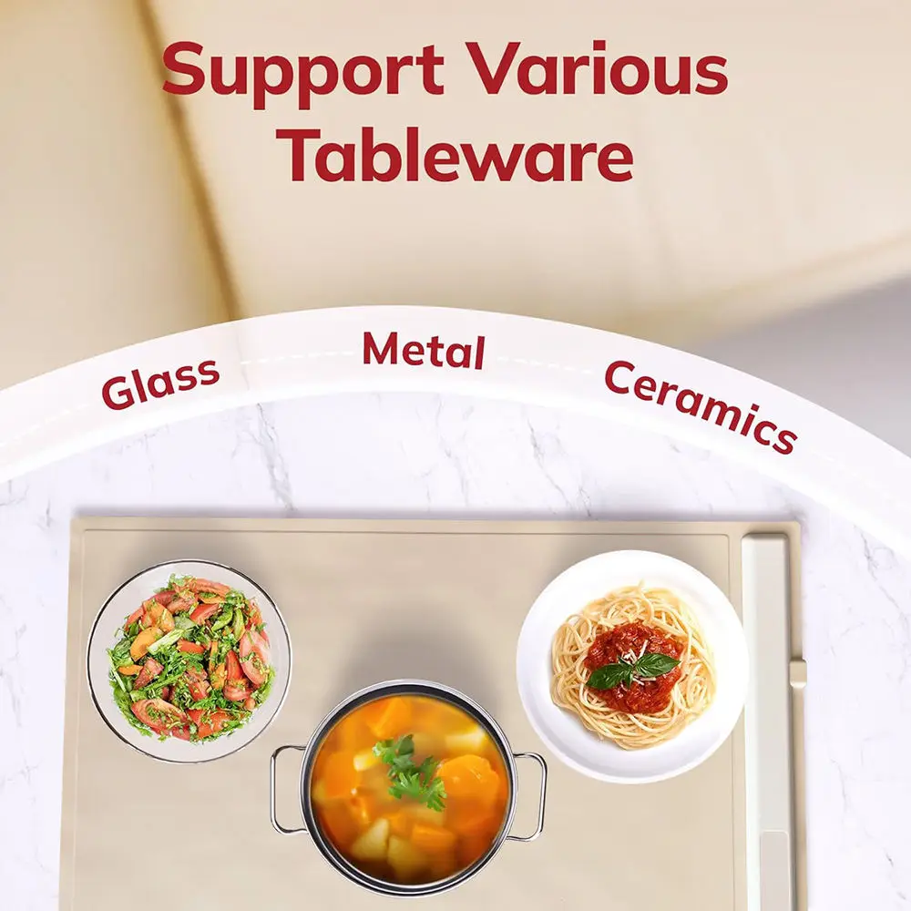Custom Portable Foldable Heating Plate Mat Table Silicone Electric Adjustable Temperature Control Food Warming Tray