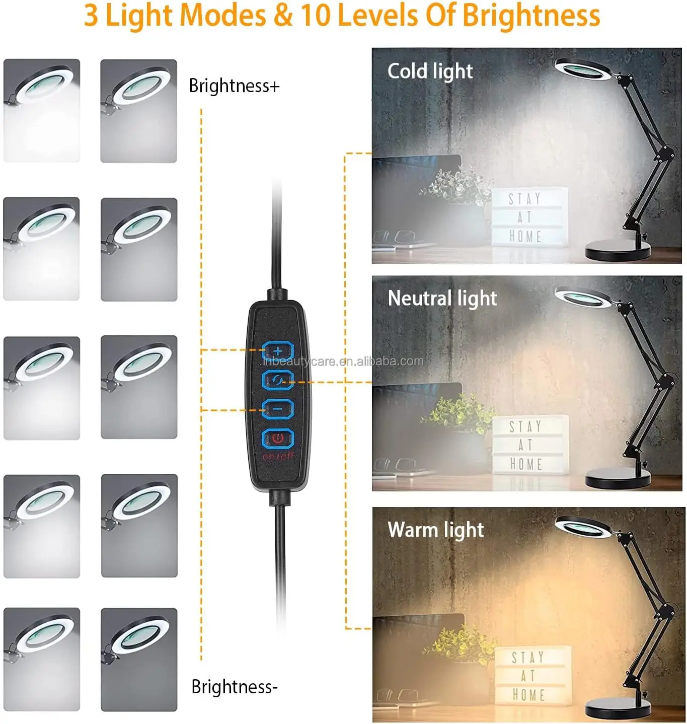 Nailprof  Special Beauty Salon Magnifying Lamp With Magnifying Glass Magnifying Lamp For Makeup And Beauty