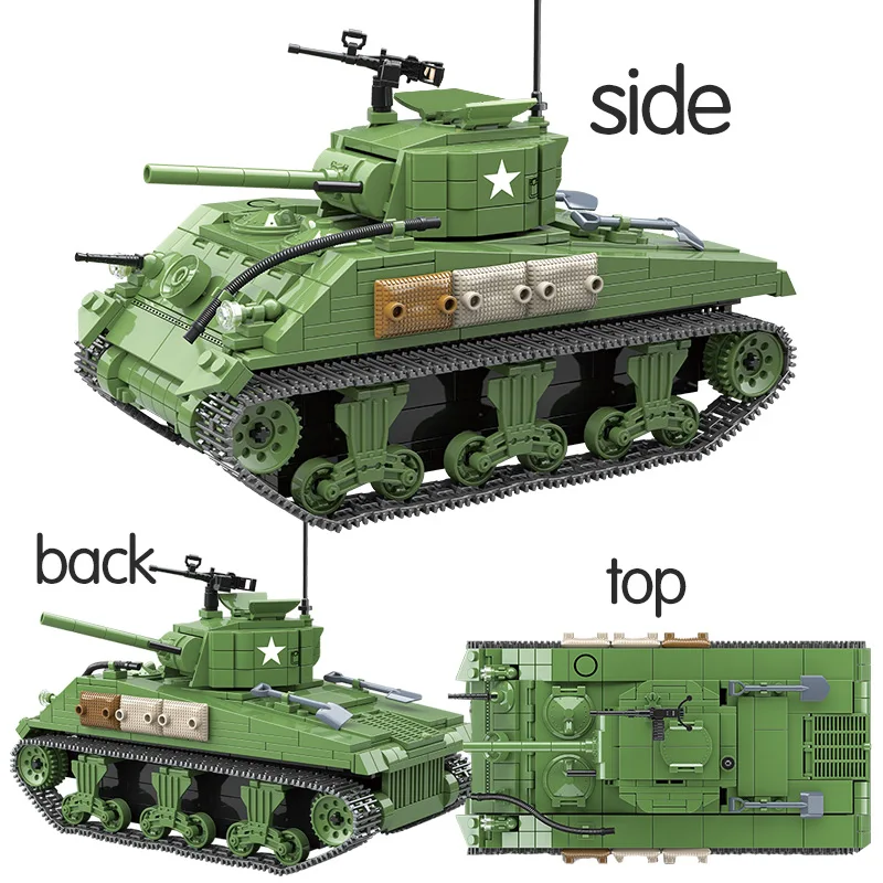 Boys toys tank military building block toys kids educational toys 726Pcs military tank for sale
