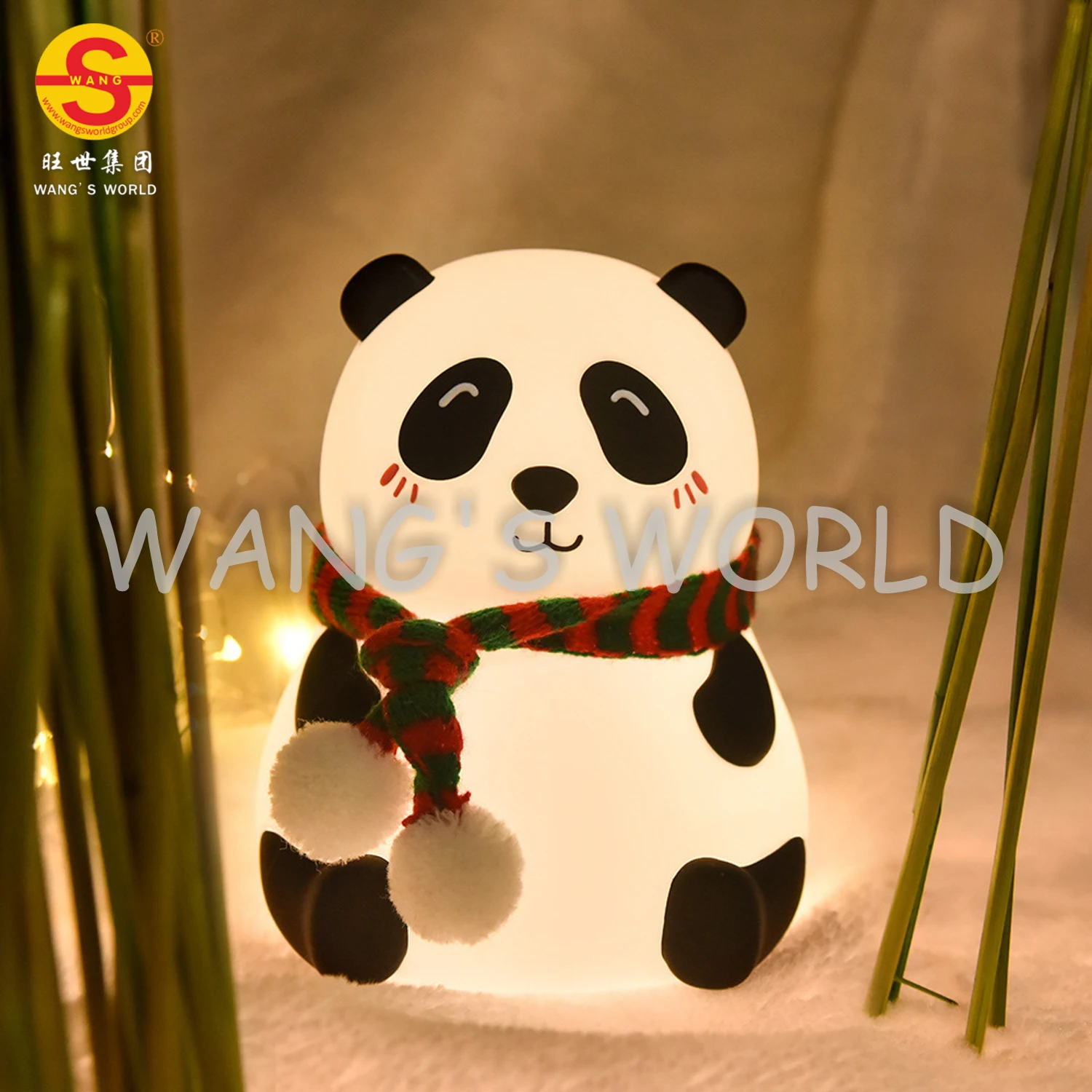 2023 Led Cute Cartoon Silicone Panda Lamp USB Touch Sensor Colorful Light Bedroom Bedside Night Light for Children Kids