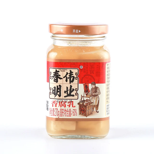 
270g White Bean Curd Fermented Multiple flavors bean products noodle sauce China Fermented Bean Curd with different package 