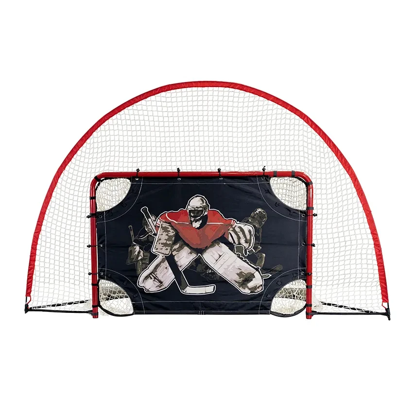 Ice Hockey Backstop Training Rebounder/Lacrosse Shot Target Barrier/Portable Hockey Shooting Net