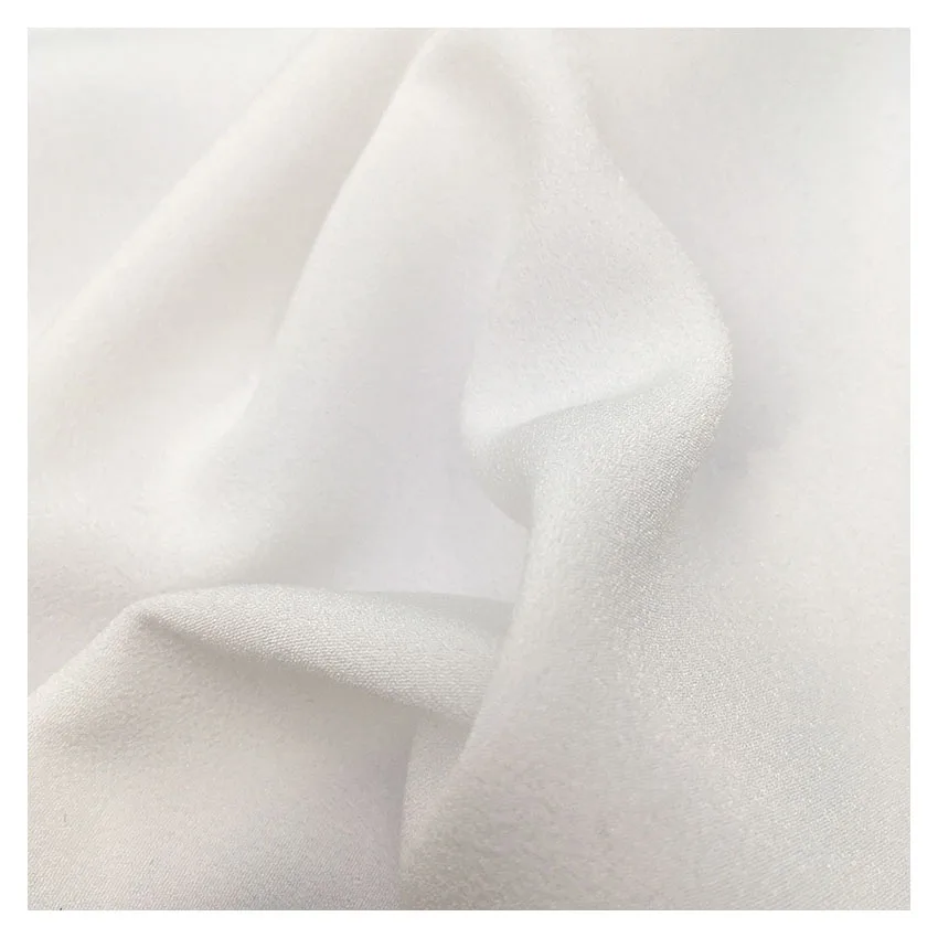 Soft high quality 100% polyester ITY crepe de chine fabrics  for garment