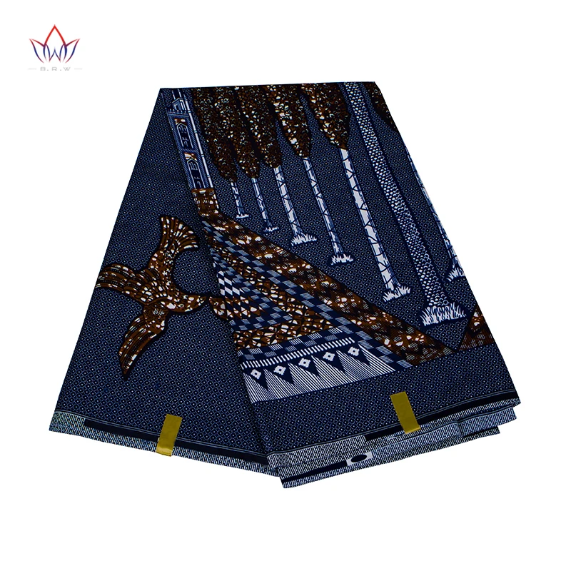 Ankara Polyester Fabric Landscape Pattern Material for Handwork Sewing African Fabric for Men Clothes