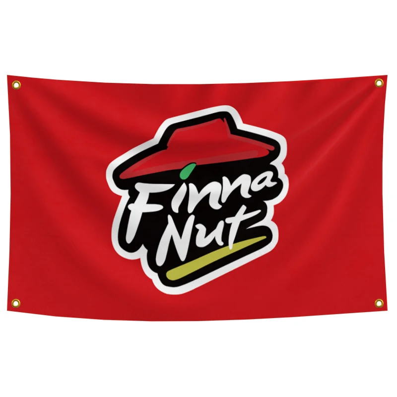 factory wholesale premium fabric 100% polyester campaign custom flag Finna nut flags, banners for outdoor indoor use