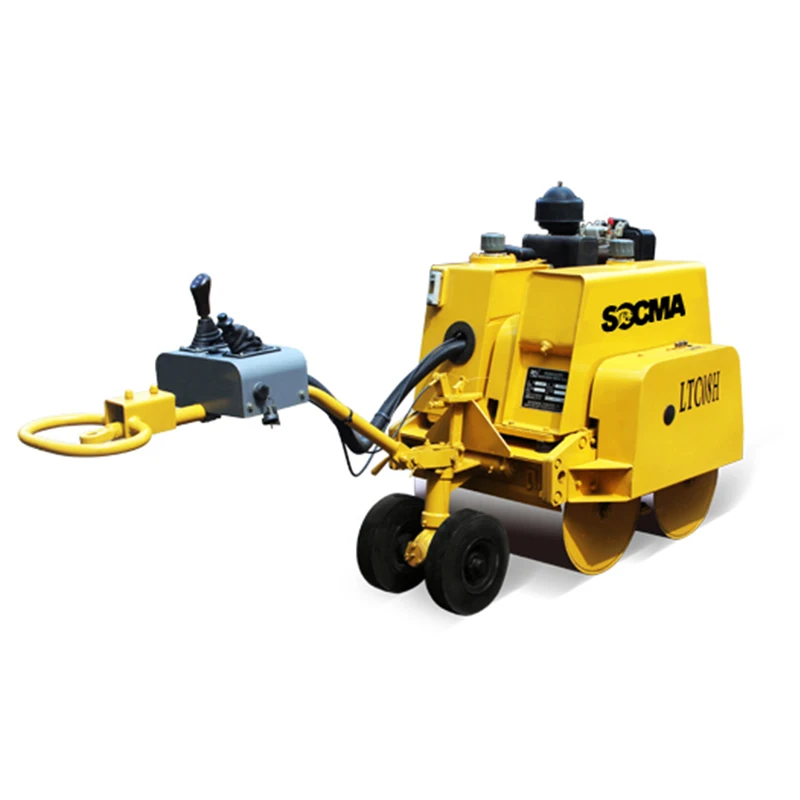 Powered vibrating walkbehind road roller 700kg baby hand road roller compactor