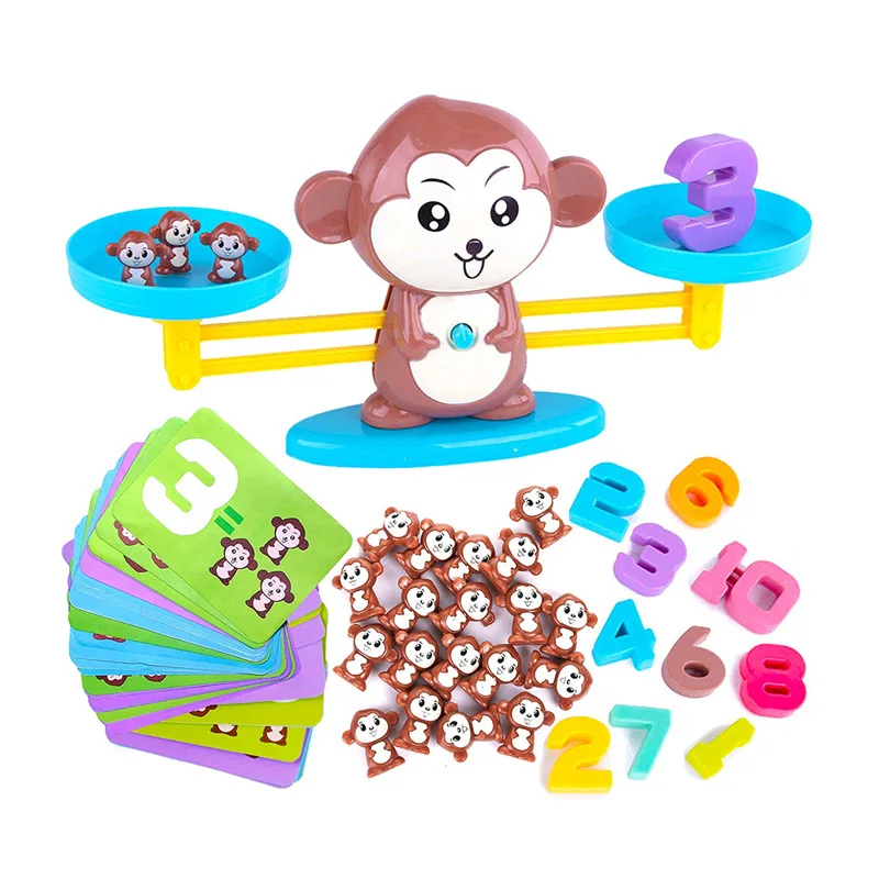 
Montessori educational toys digital monkey balance scale board game toys kids children educational 