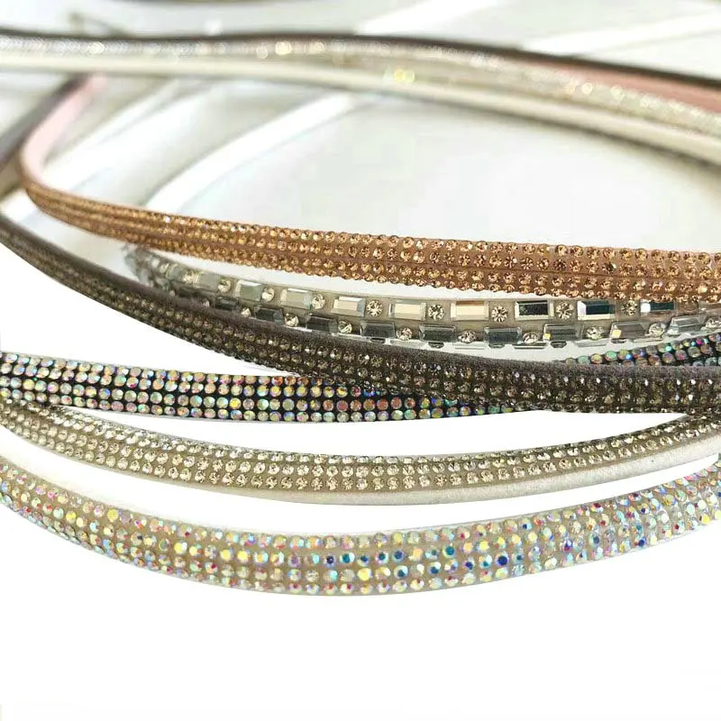 wholesale half round crystal Rhinestone strap / shoes Strass Strip Rhinestone Rope for sandal upper