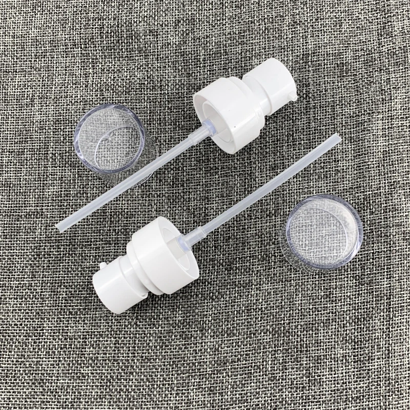 
factory stock low MOQ GP439 20/410 20mm Plastic white lotion liquid soap cream crimp pump nozzle bottle cap for cometic bottles 